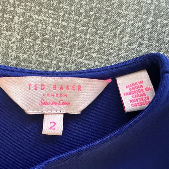 Ted Baker London Fit & Flare Scuba Dress – Royal Blue – Size 2 (US 6) - Picture 7 of 16
